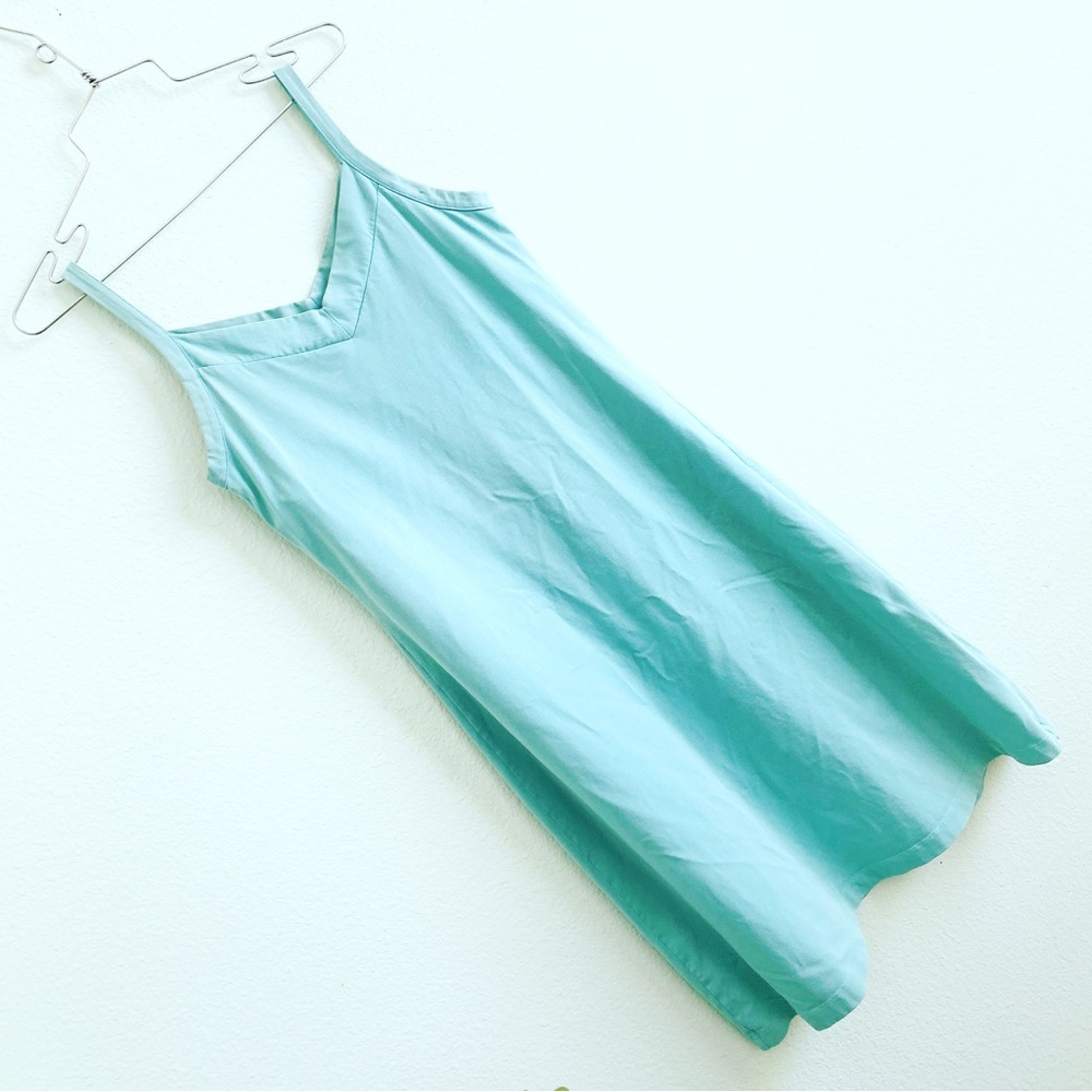 PATAGONIA tank dress sleeveless outdoor medium sea mist green blue